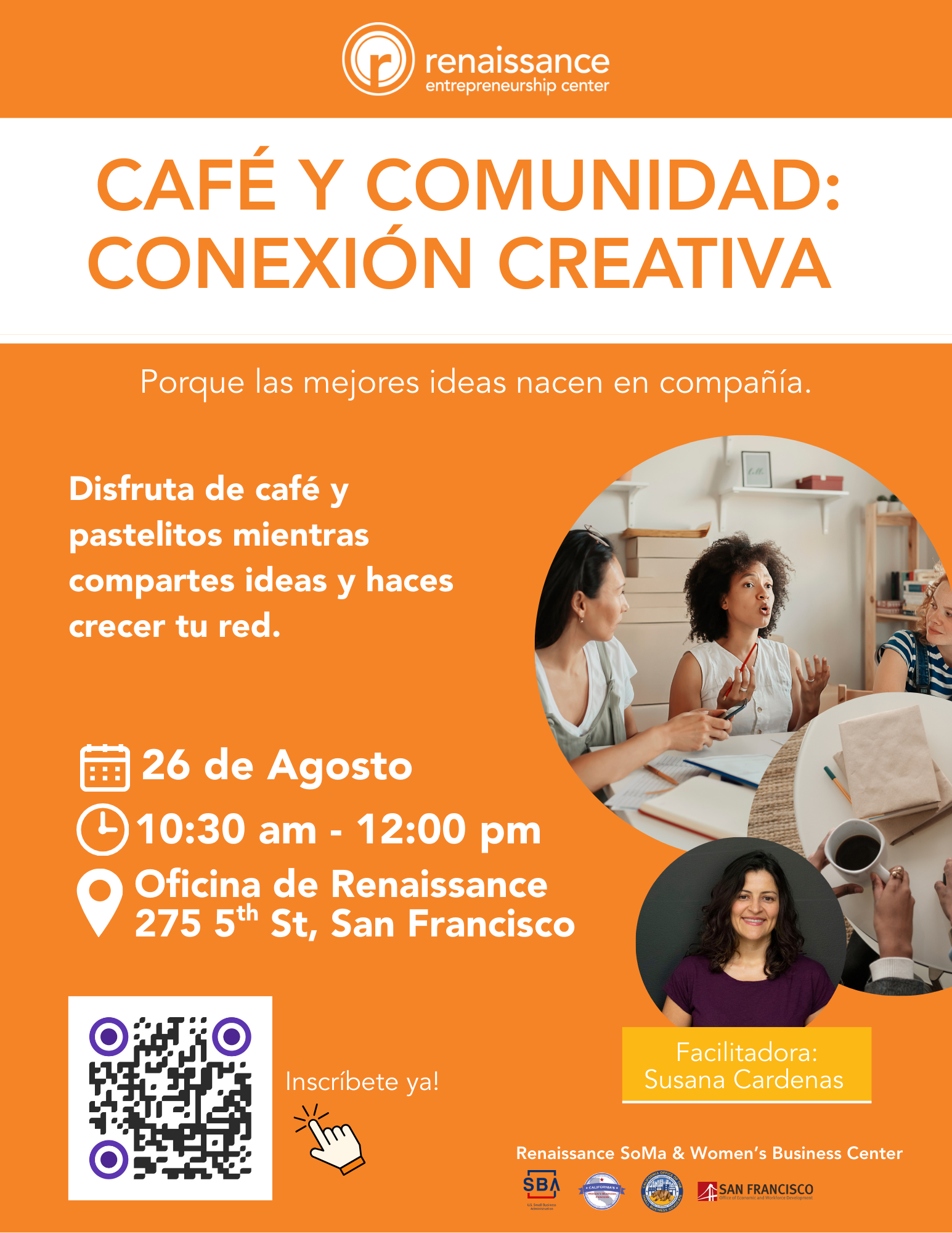 📍Cafe y Comunidad: Conexión Creativa  (WBC 08/26/25)